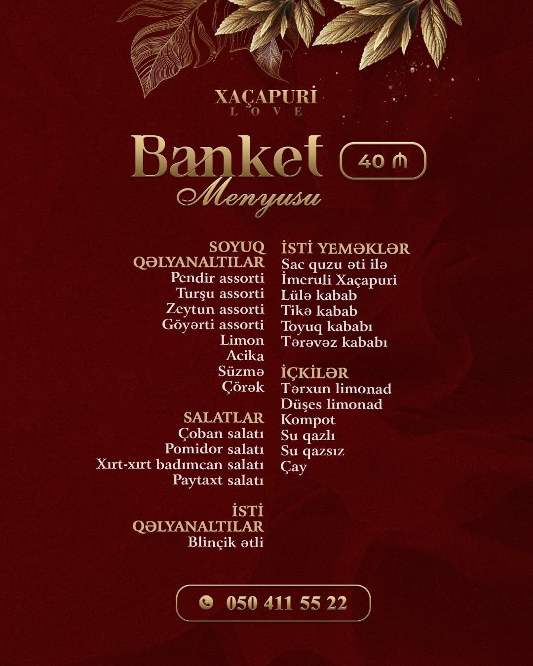 100 Nəfərədək Böyük Banket Zalı