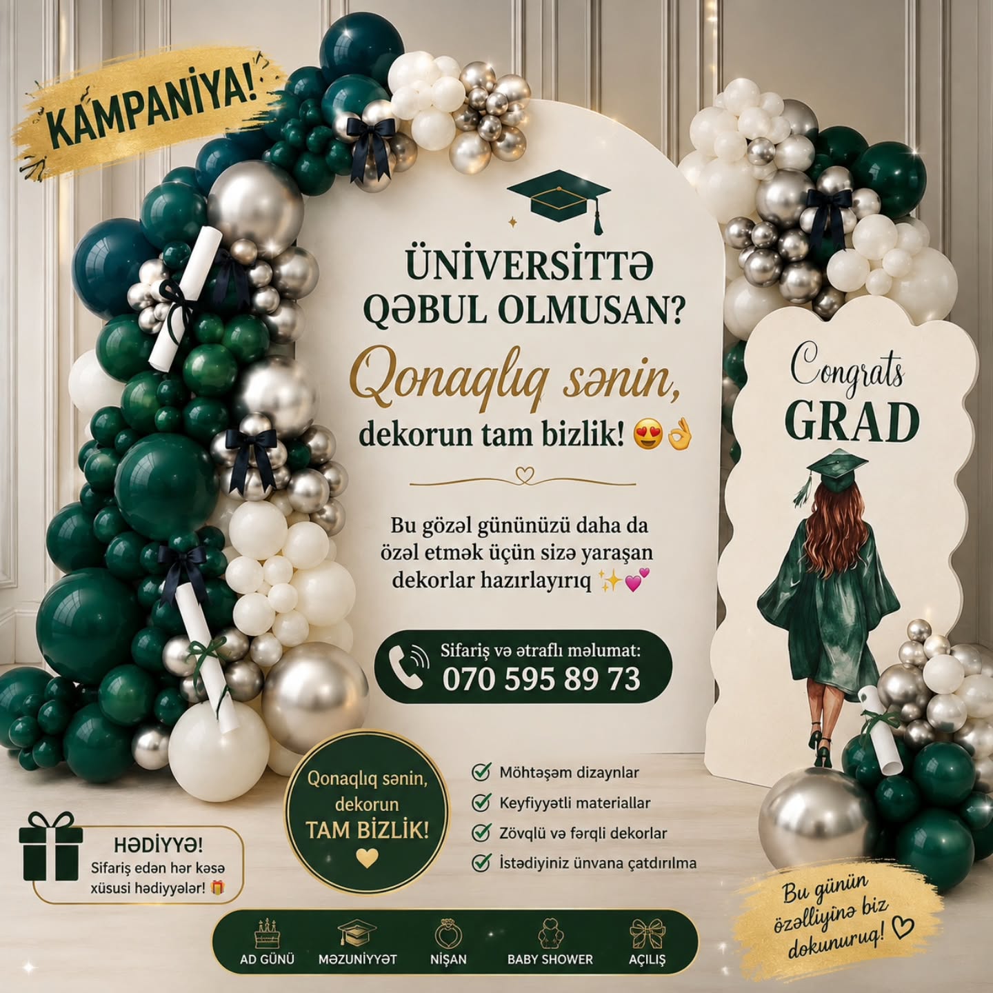Məzuniyyət və Tələbə Dekoru