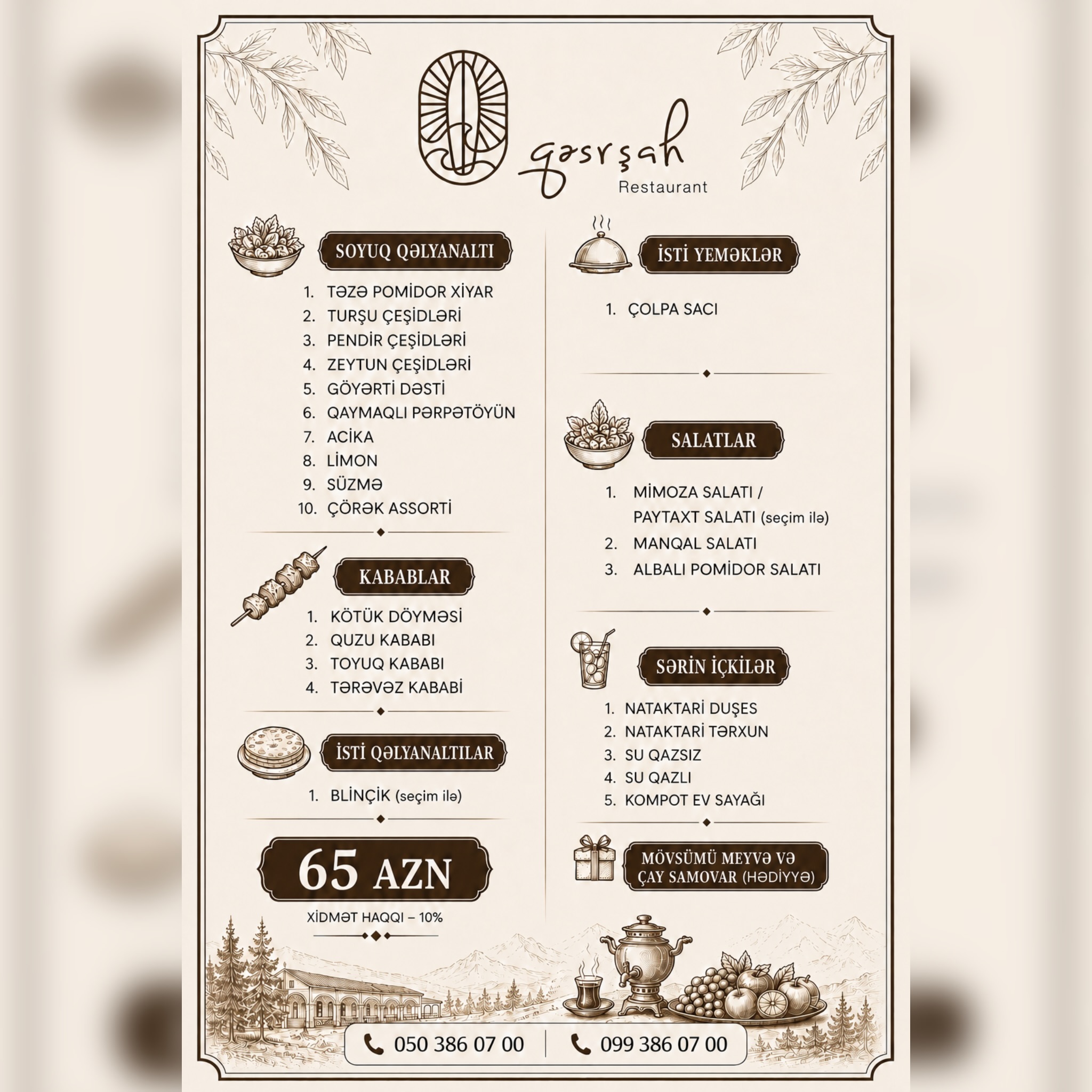 Canlı Musiqi və Şou Proqramlı Restoran Xidməti