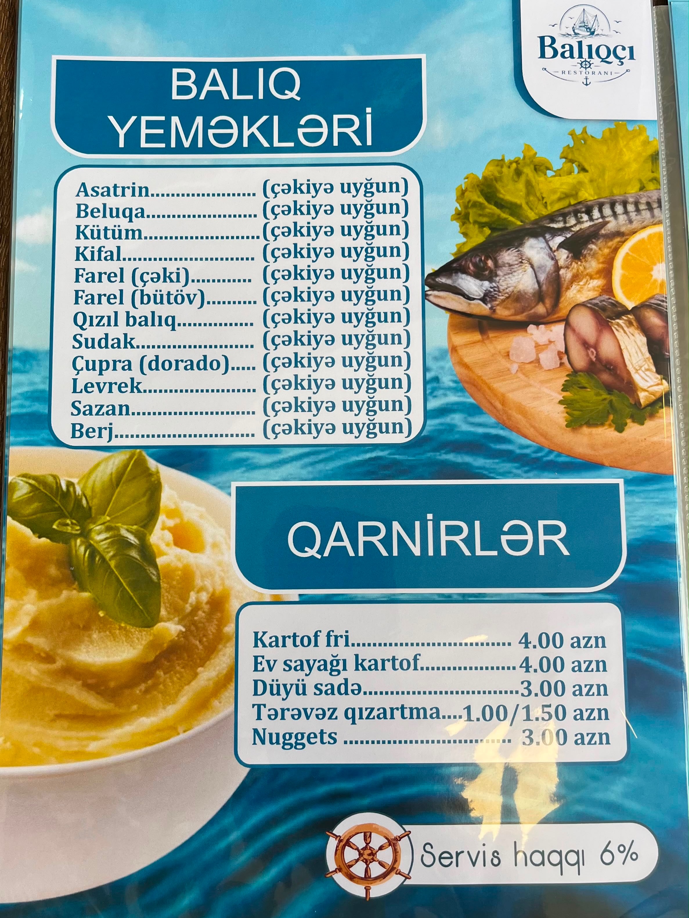 Ailəvi Dəniz Kənarı Restoran Xidməti