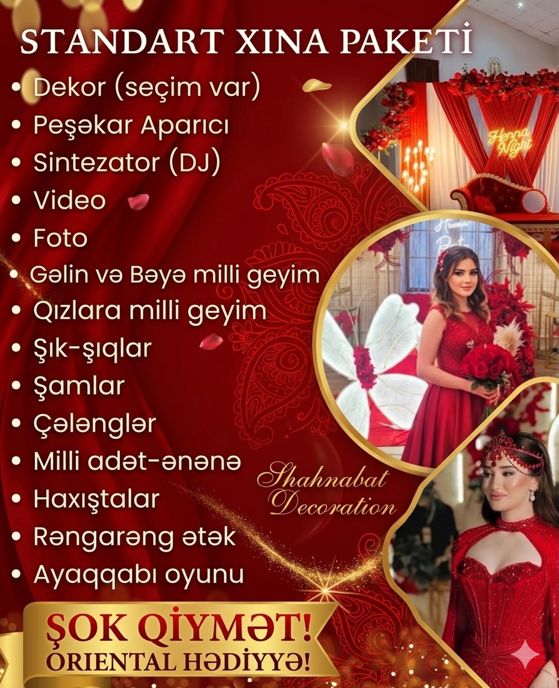 Xına üçün Oriental Rəqqasə, Davulçu və Şou Proqramlar