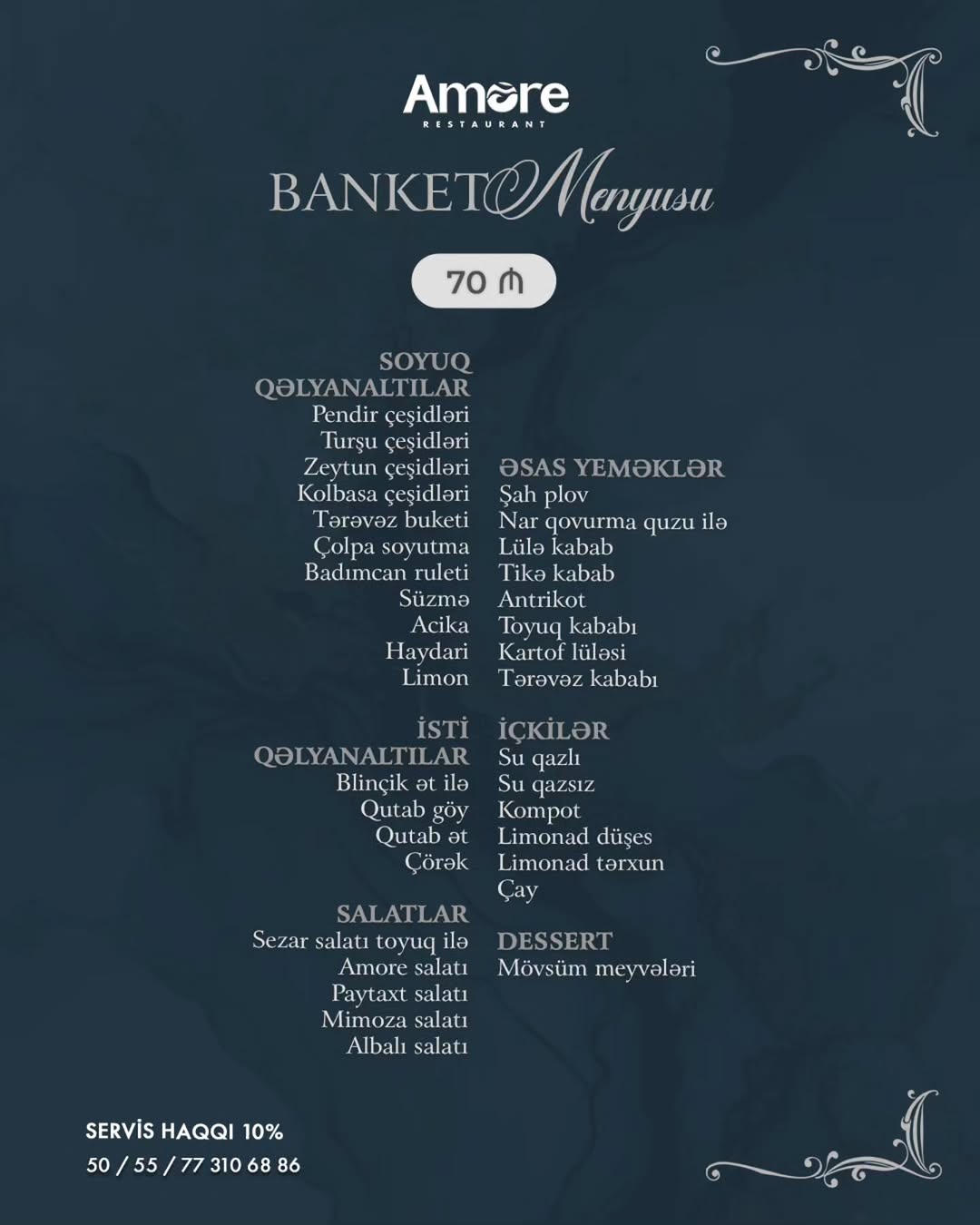 Amore Banket Zalı – Toy, Nişan və İri Ziyafətlər