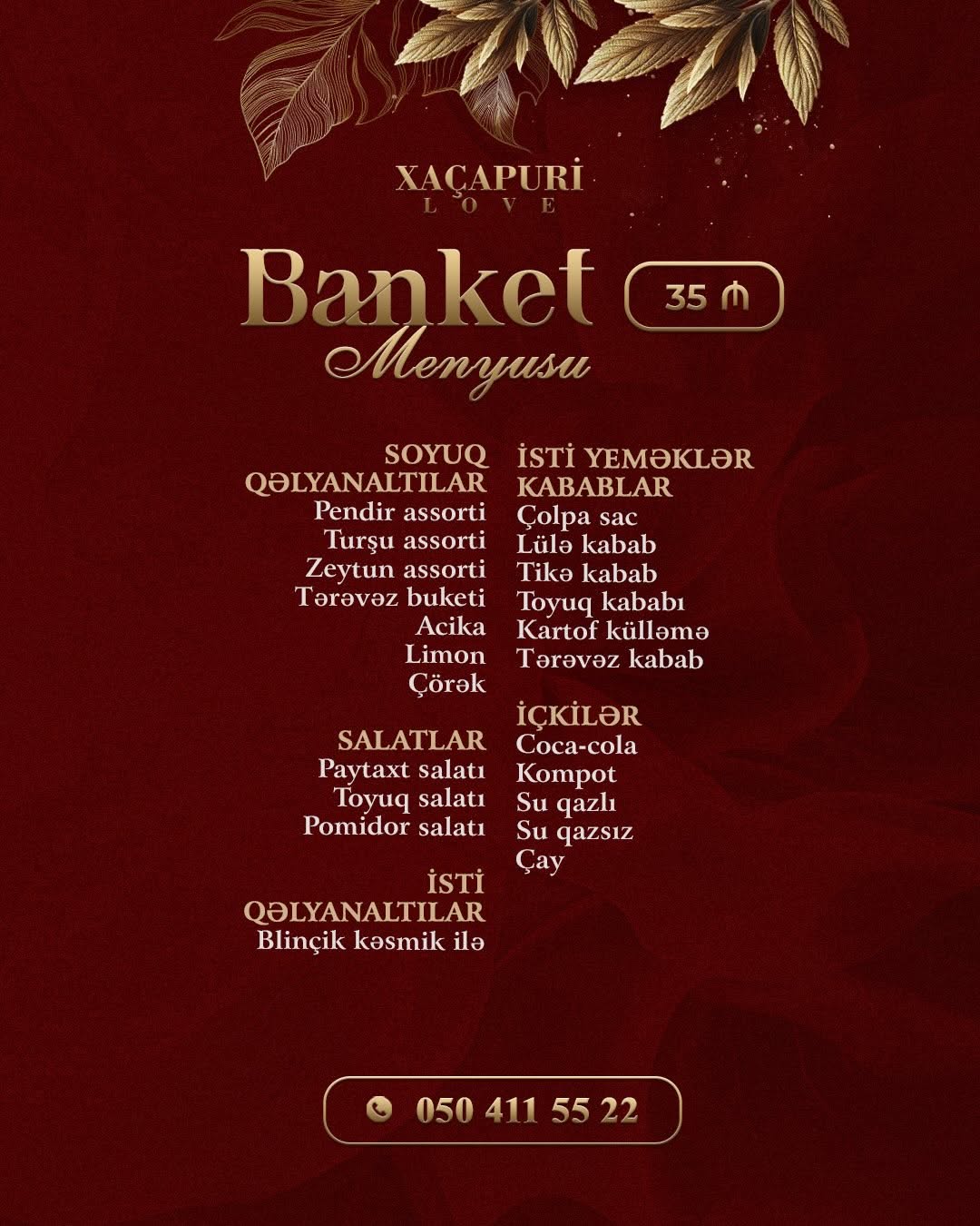 100 Nəfərədək Böyük Banket Zalı