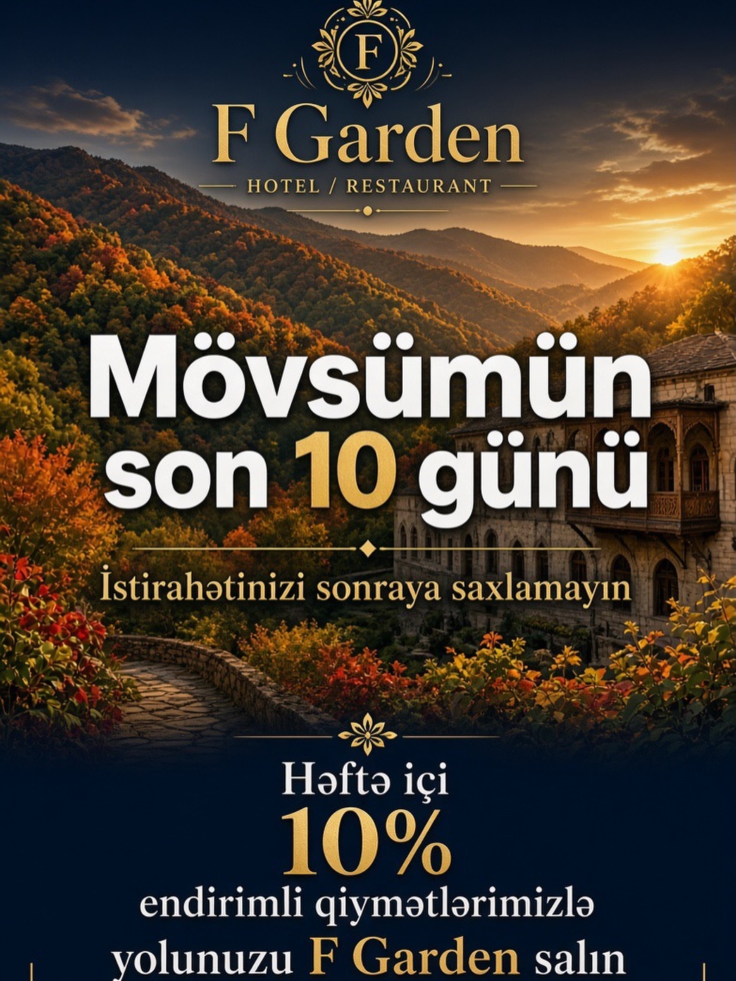 F Garden Restaurant - Ailəvi Restoran və Set Menyular