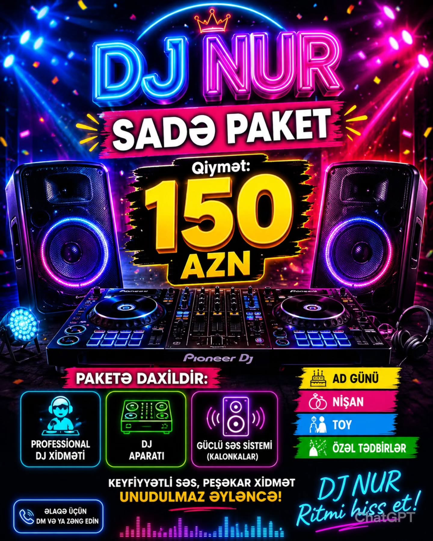 Toy və Nişan Məclisləri üçün DJ Xidməti