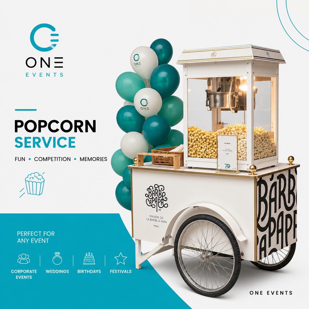 Snow Ice, Slush Bar, Popcorn və Cotton Candy Stendi