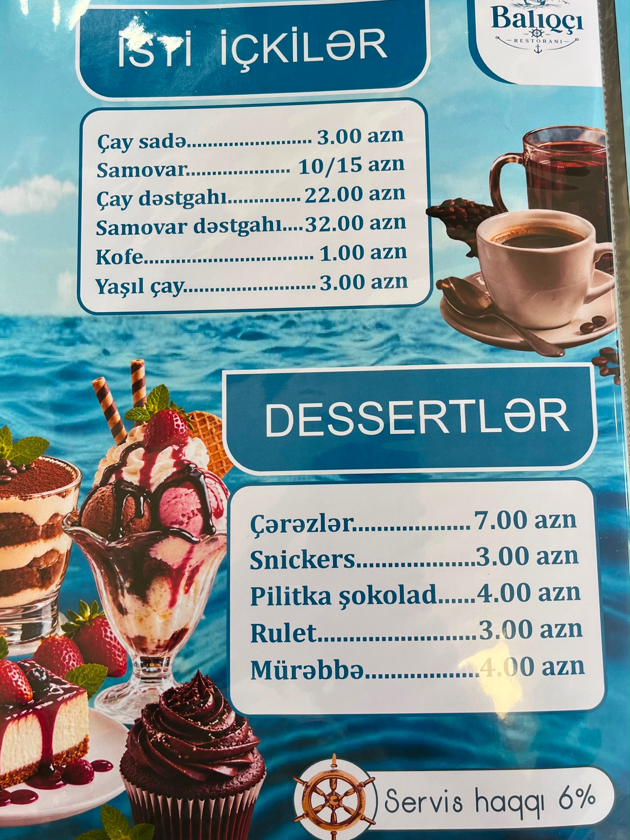 Ailəvi Dəniz Kənarı Restoran Xidməti