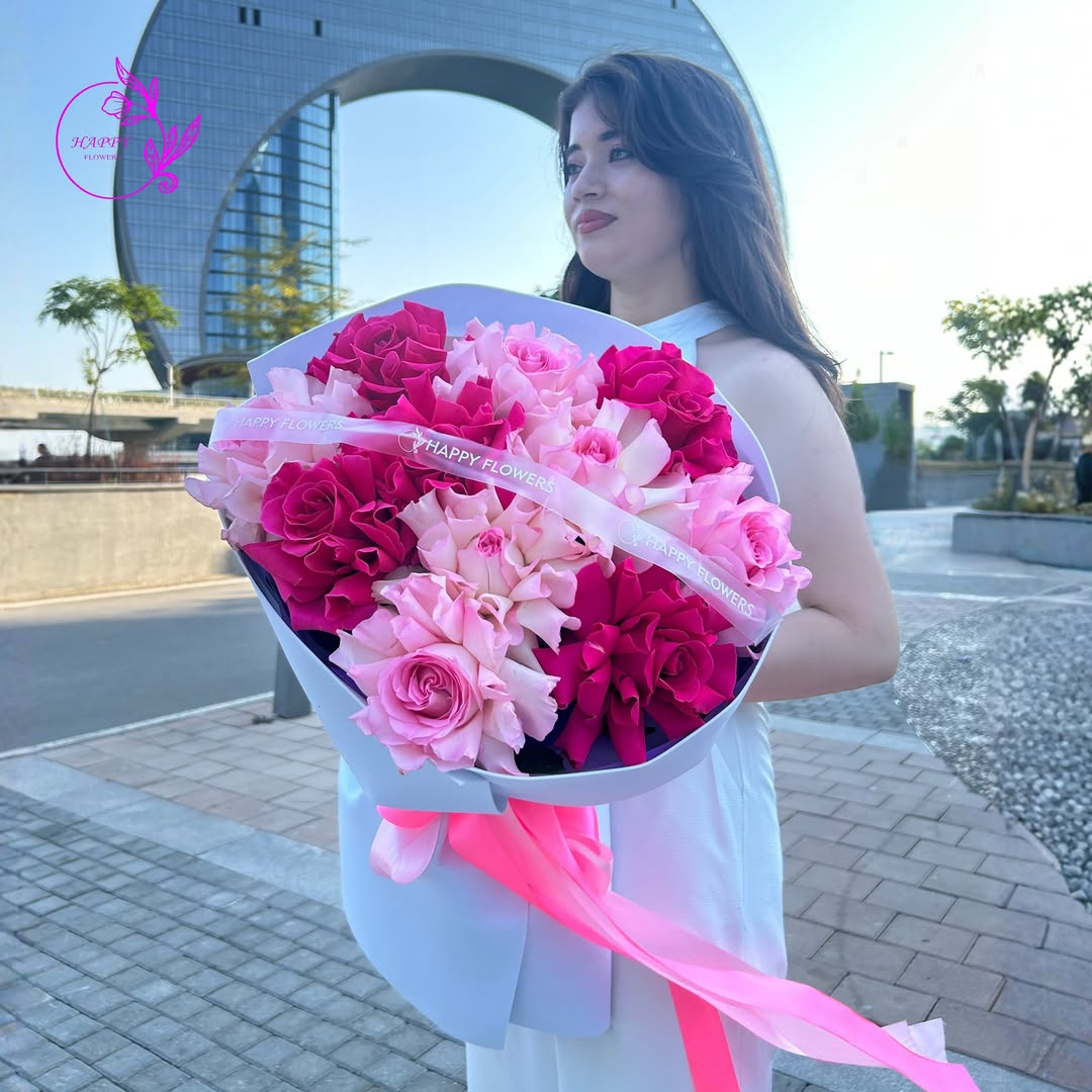 Qarışıq Canlı Gül Buketləri (Mix Bouquet)