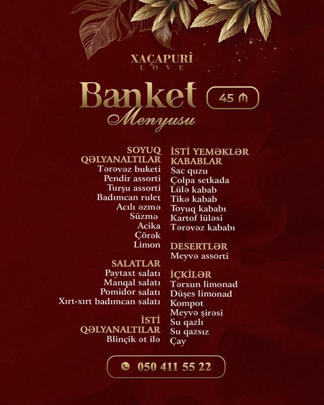 100 Nəfərədək Böyük Banket Zalı