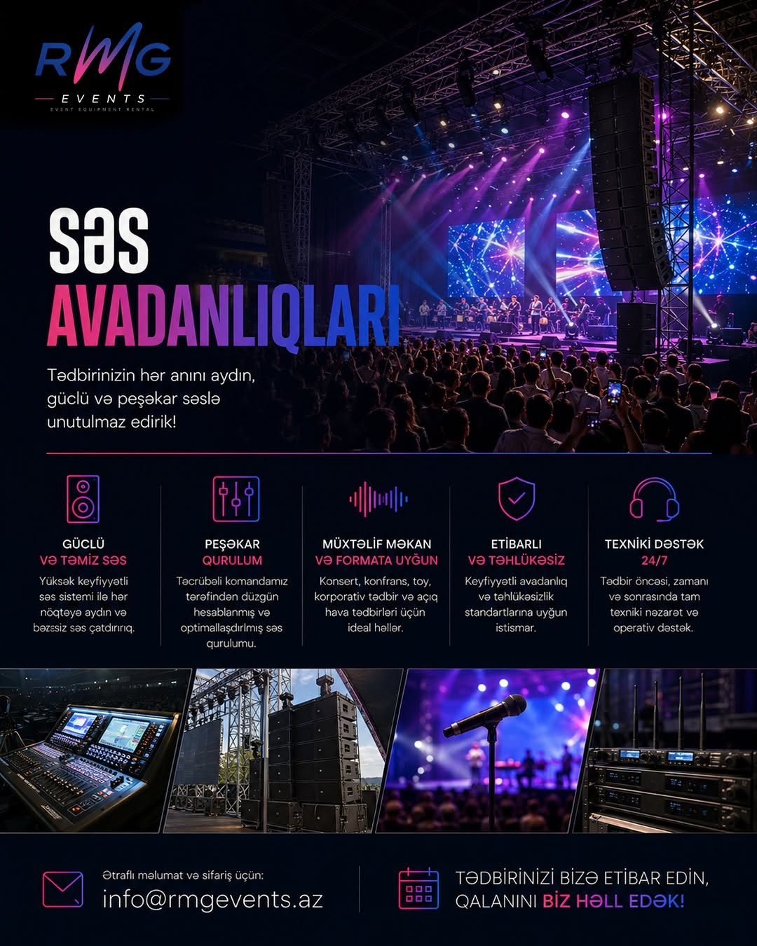 Peşəkar Səs və İşıq Avadanlıqlarının İcarəsi