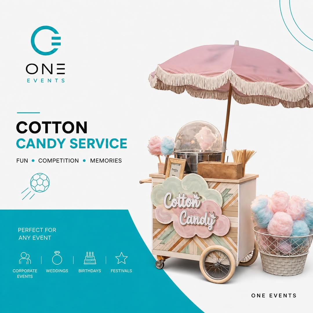 Snow Ice, Slush Bar, Popcorn və Cotton Candy Stendi