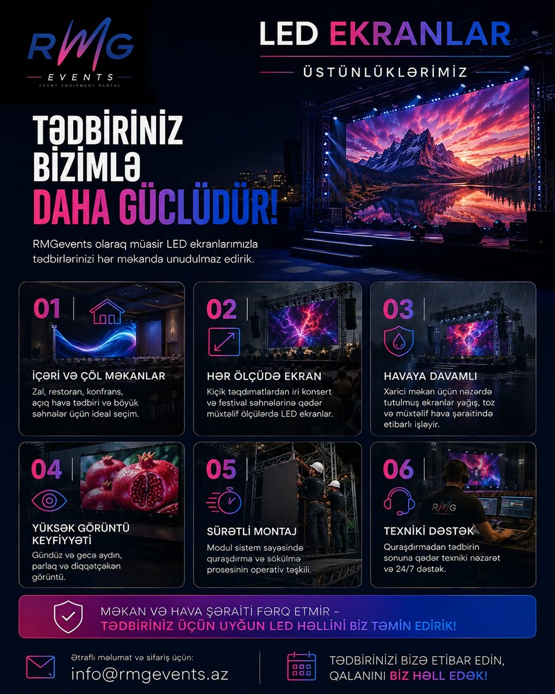 LED Ekran İcarəsi və Qurulumu