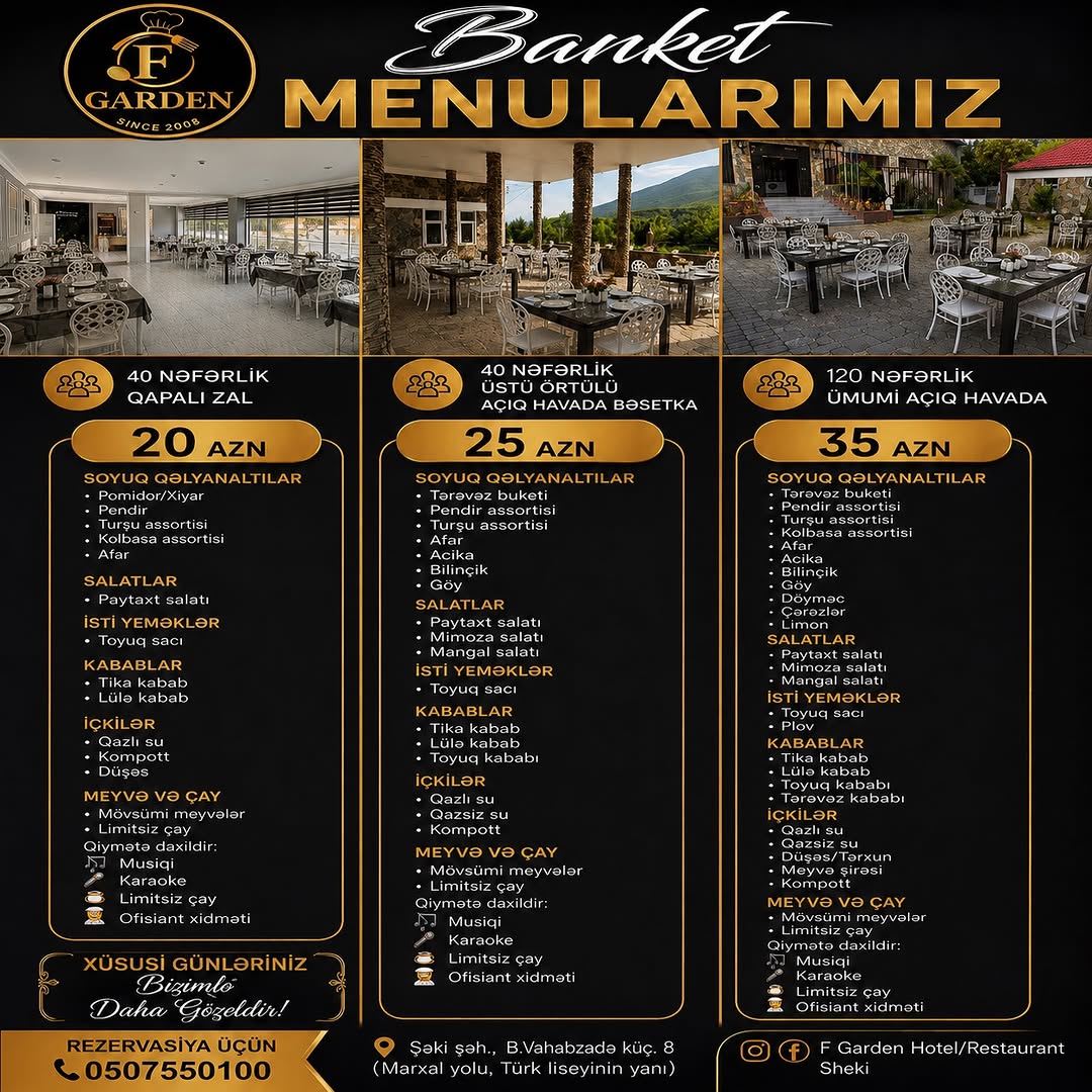 Açıq Havada Banket və Tədbir Məkanı