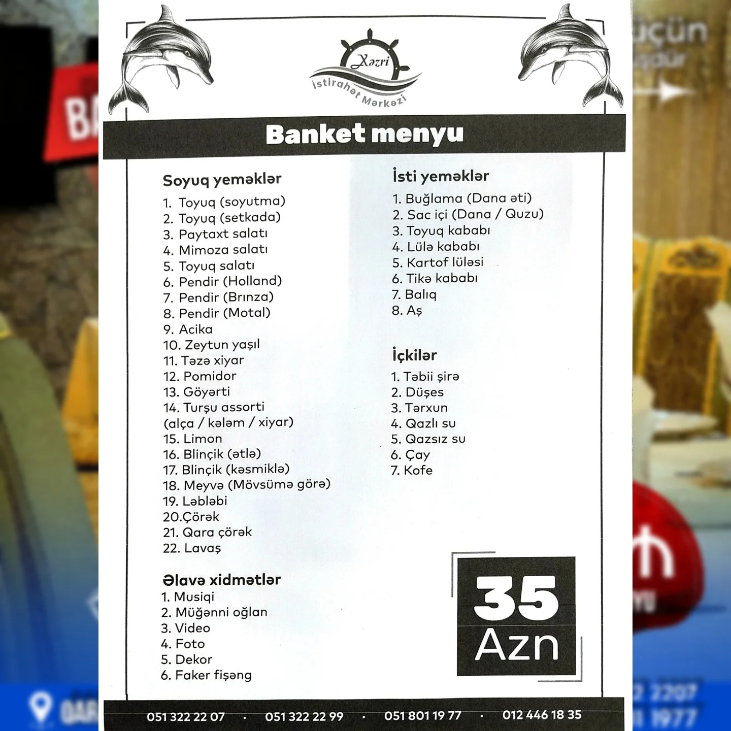 Bata Batt Restoranında Ziyafət və Şənlik Təşkili