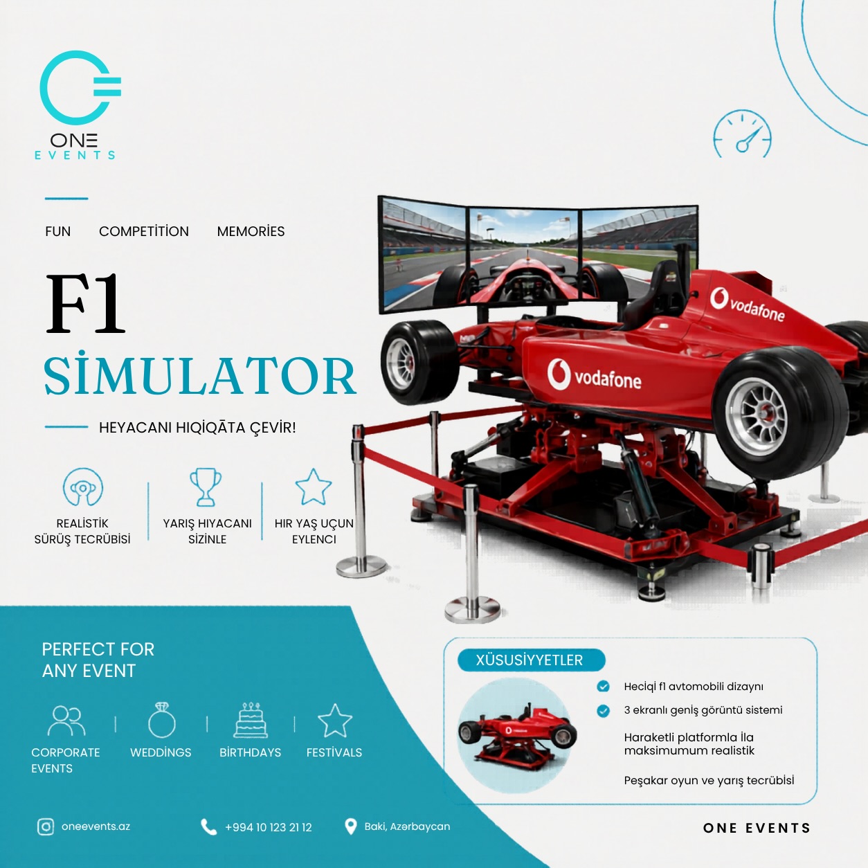 F1 Simulyator və Slot Car Racing İcarəsi