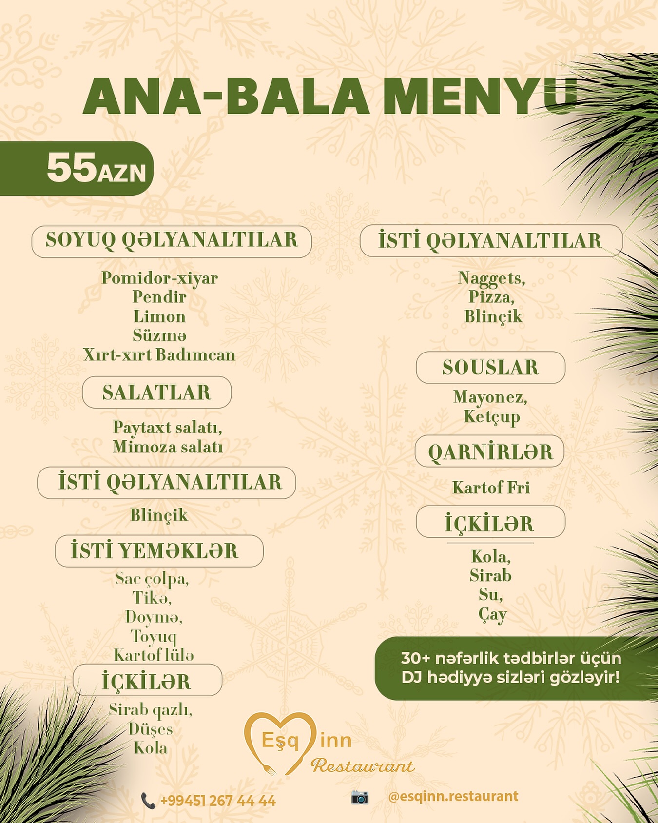 Canlı Musiqili Axşamlar və Açıq Hava İstirahəti