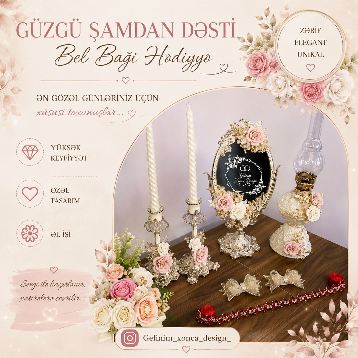 Güzgü-Şamdan və Çıraq Dəstləri