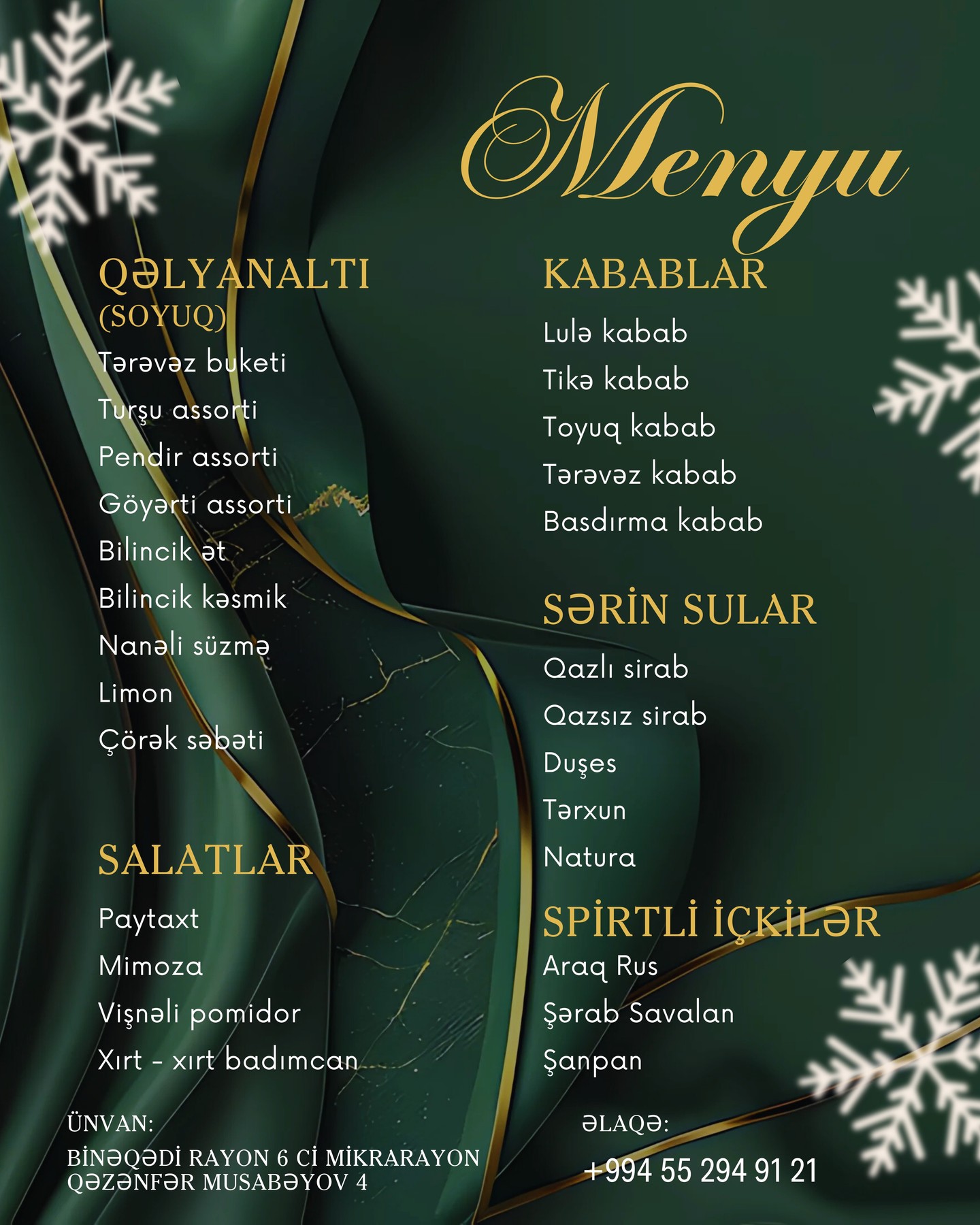 Xınayaxdı Mərasimləri üçün Ziyafət Zalı