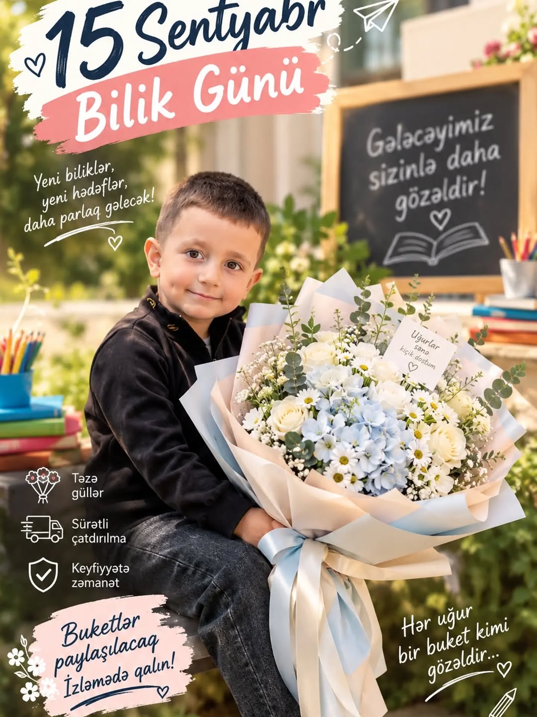 Ekvador Rozaları ilə Premium Buketlər