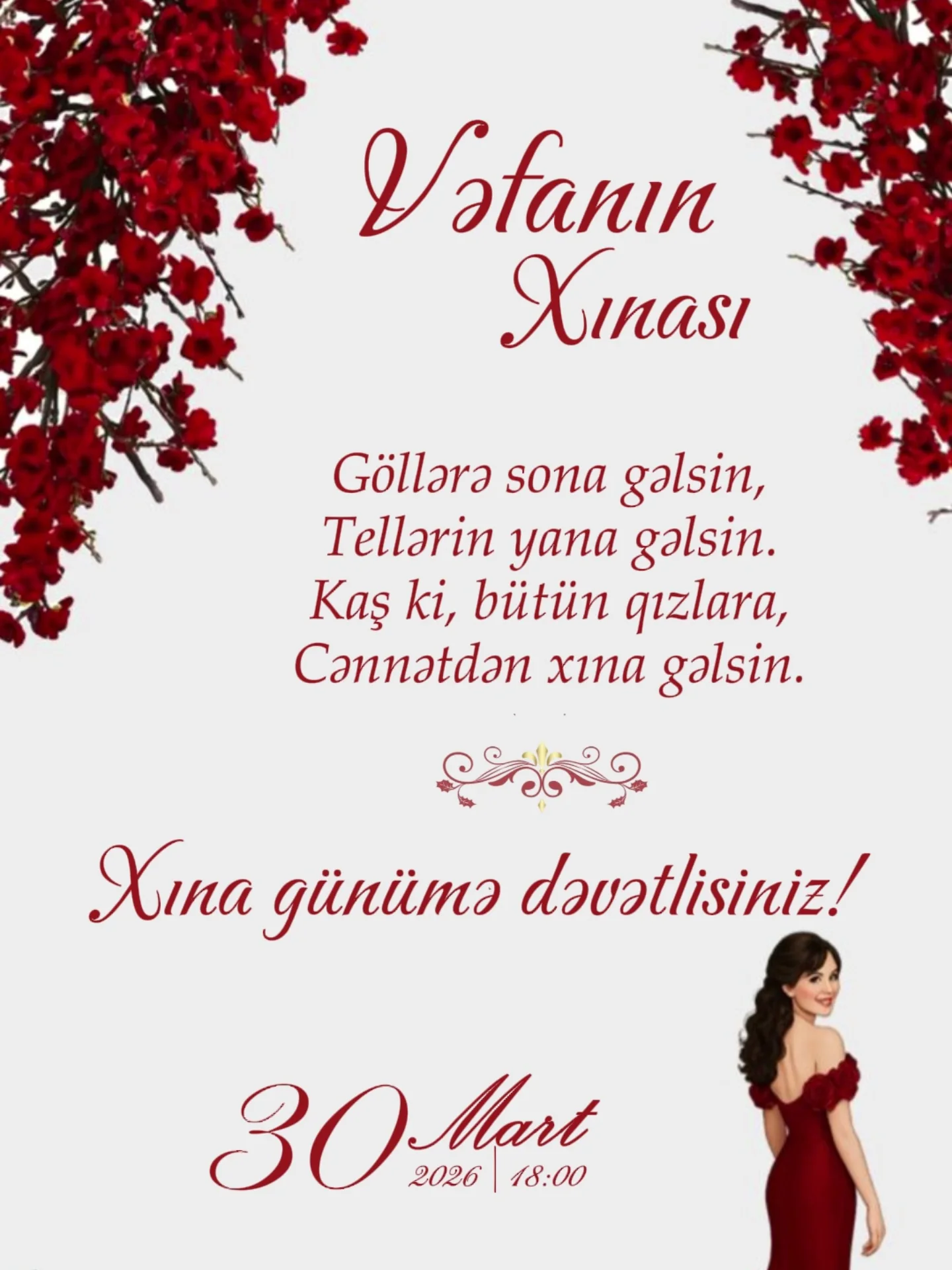 Online Xına Məclisi Dəvətnamələri