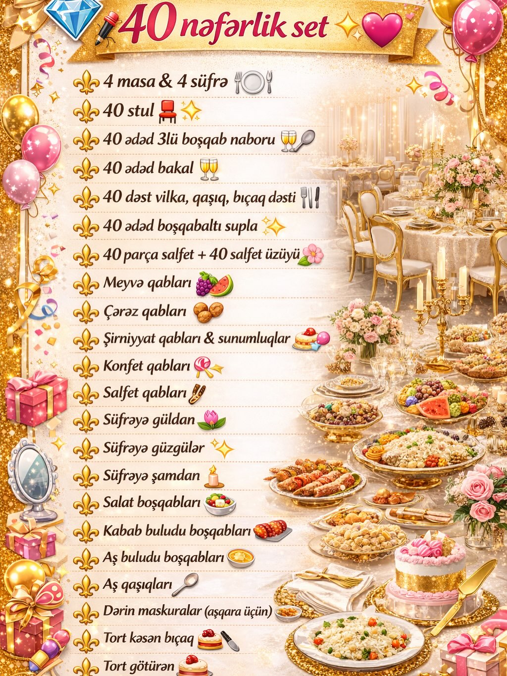 Nişan və Həri Masa Dekoru