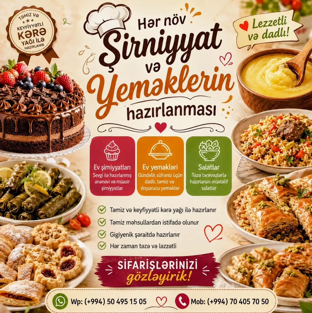 Özəl Dizaynlı Ad Günü və Korporativ Tortlar