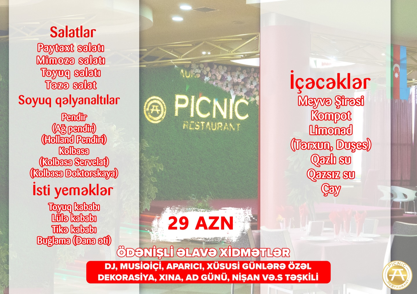 10 Nəfərlik Ailəvi Və Dostlar Banket Seti