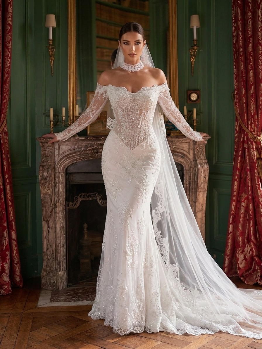 Rusalka (Mermaid) Stildə Zərif Gəlinliklər