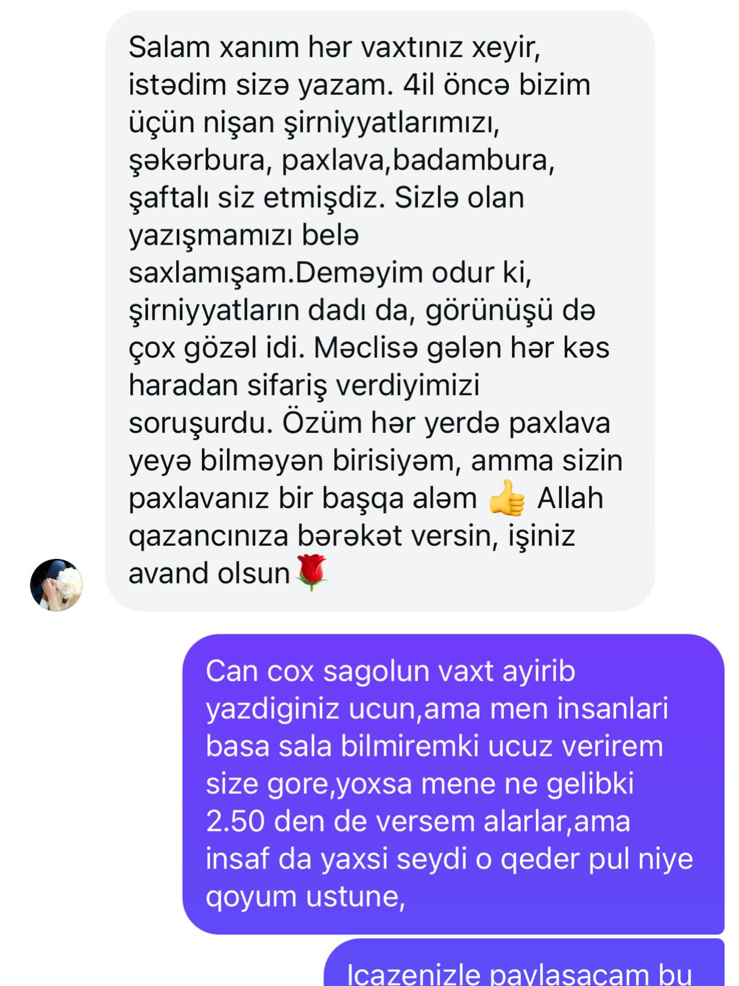 Şəkərbura & Paxlava Sifarişi Bakı