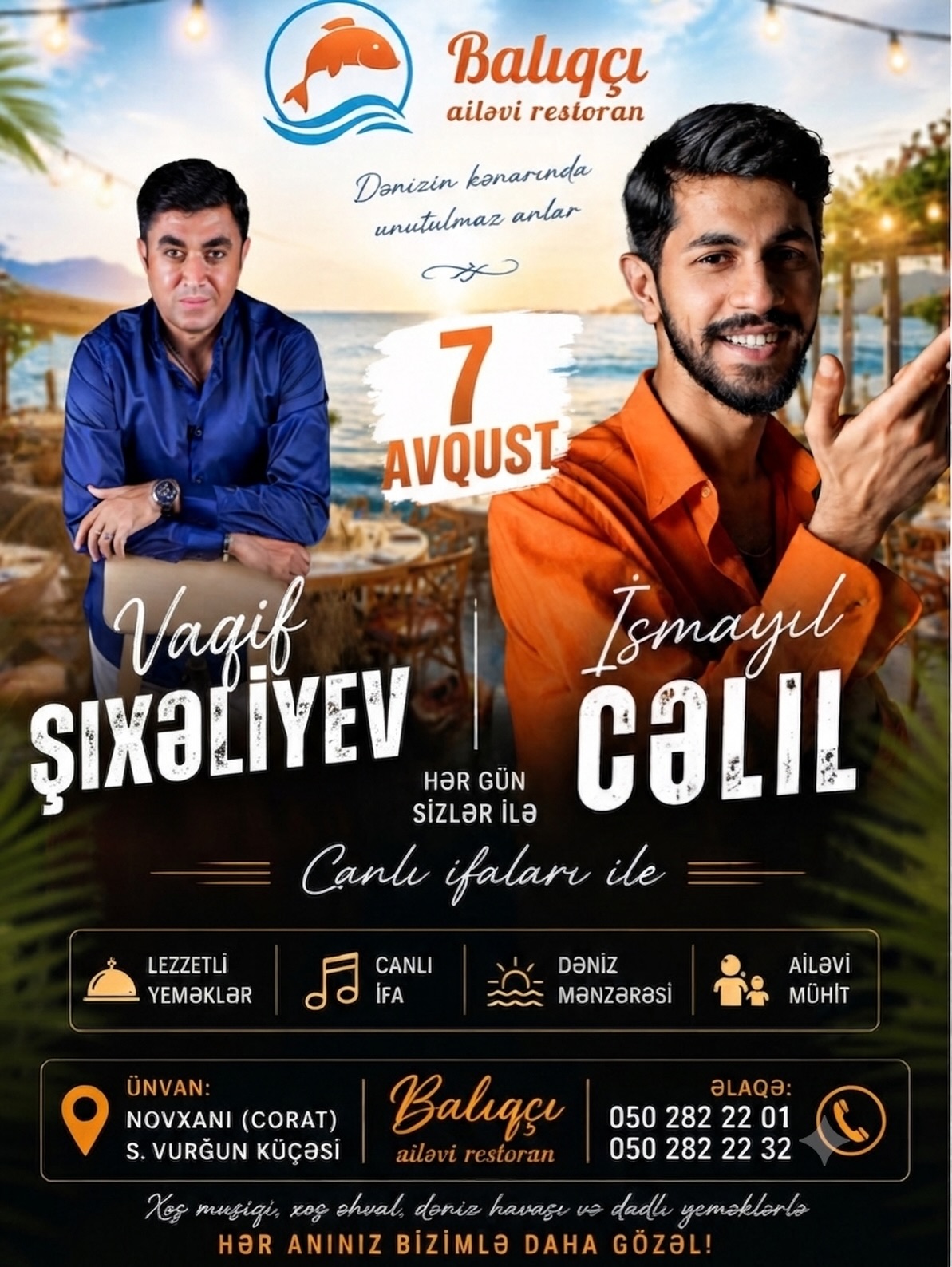 Açıq Hava Terasında Canlı Musiqi və Şou Proqramlar